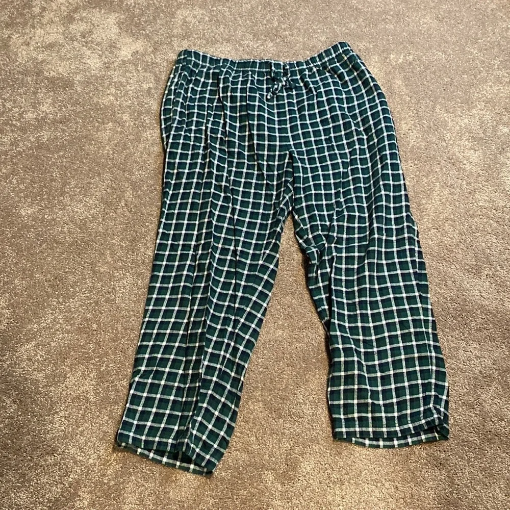 Nautica Green Plaid Pajama Pants Lounge Sleepwear Drawstring SIZE XL